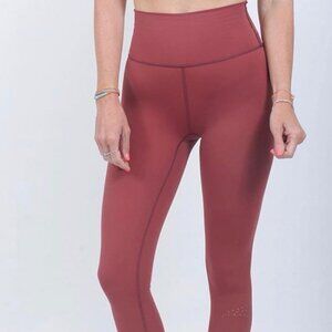 BOGO ZYIA Active Red Pearl Moon Brilliant Hi Rise 7/8 Leggings Size 6-8